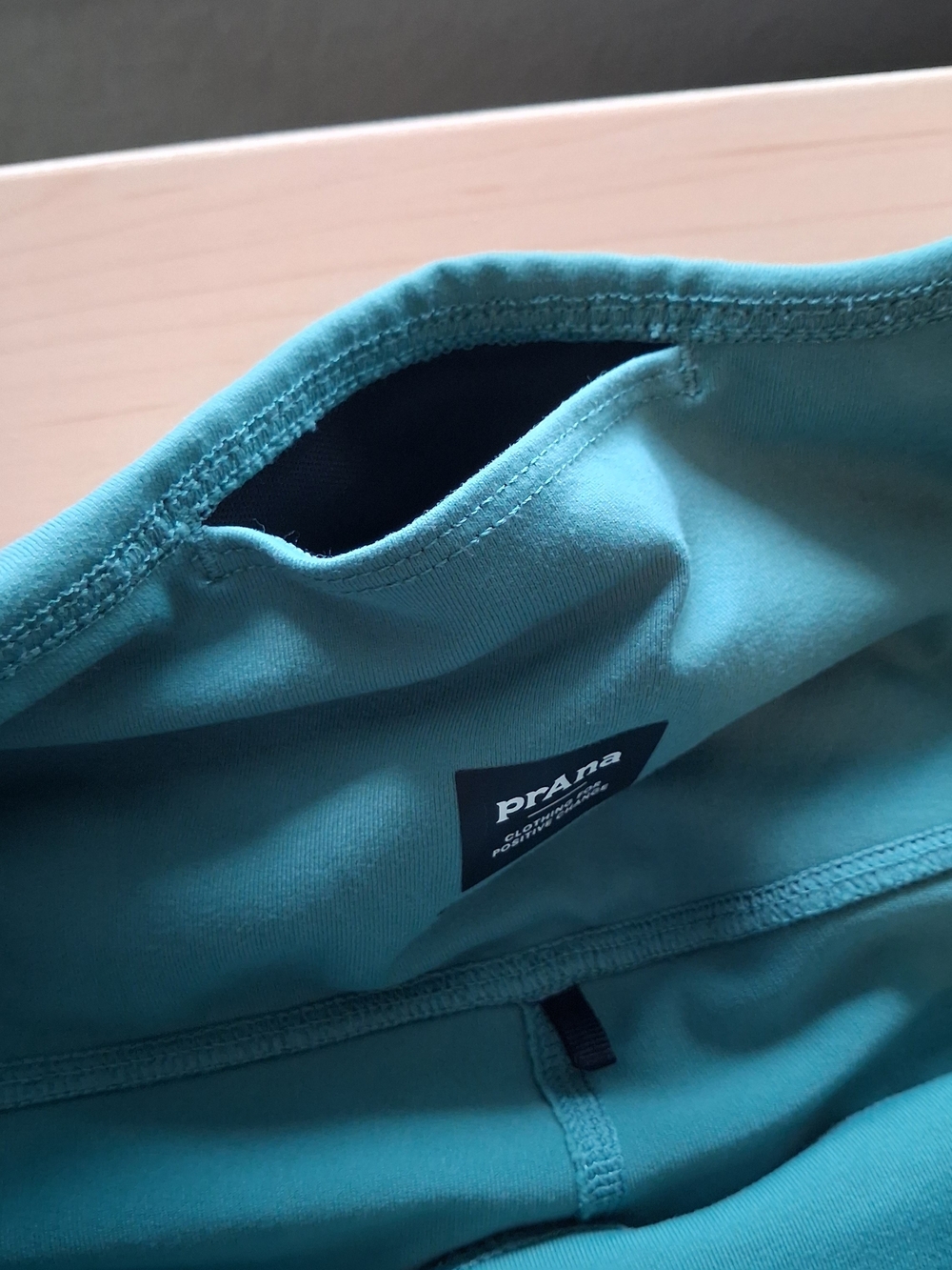 prAna High Rise Pocket Leggings Women XL Teal Green Athletic Yoga Pants 1972181